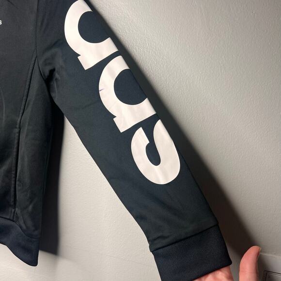 Boys Adidas Full Zip Up Track Jacket Adidas on Sleeve Size Youth Medium 10/12 - Picture 5 of 9